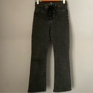 HUDSON Bullocks High-Rise Lace-Up Black Bootcut Jeans Women’s 24